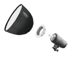 Walimex pro Softbox Studio Line Deep Rota QA90 - 700 x 900 x 900 mm - mit Quick Assemble System, Grid, Diffusoren und Tasche - inkl. Adapters für Aurora/Bowens
