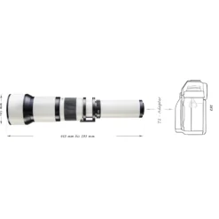 Walimex pro Teleobjektiv 650-1300mm 1:8-16 CSC kompatibel mit Nikon F – Manueller Fokus, Zoom-Teleobjektiv für Vollformat & APS-C Sensor – Ganzmetallfassung, inkl. Aufbewahrungstasche & Deckeln