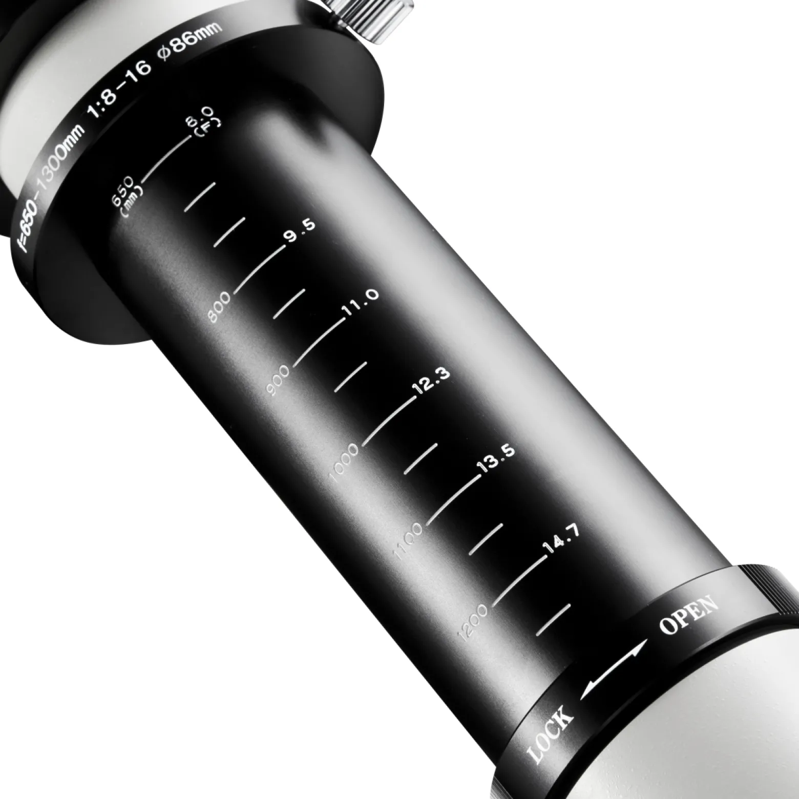 Walimex pro Teleobjektiv 650-1300mm 1:8-16 CSC kompatibel mit Nikon F – Manueller Fokus, Zoom-Teleobjektiv für Vollformat & APS-C Sensor – Ganzmetallfassung, inkl. Aufbewahrungstasche & Deckeln