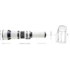 Walimex pro Teleobjektiv 650-1300mm 1:8-16 CSC für DSLR MFT – Manueller Fokus, Zoom-Teleobjektiv für Vollformat & APS-C Sensor – Metall, inkl Aufbewahrungstasche & Deckeln