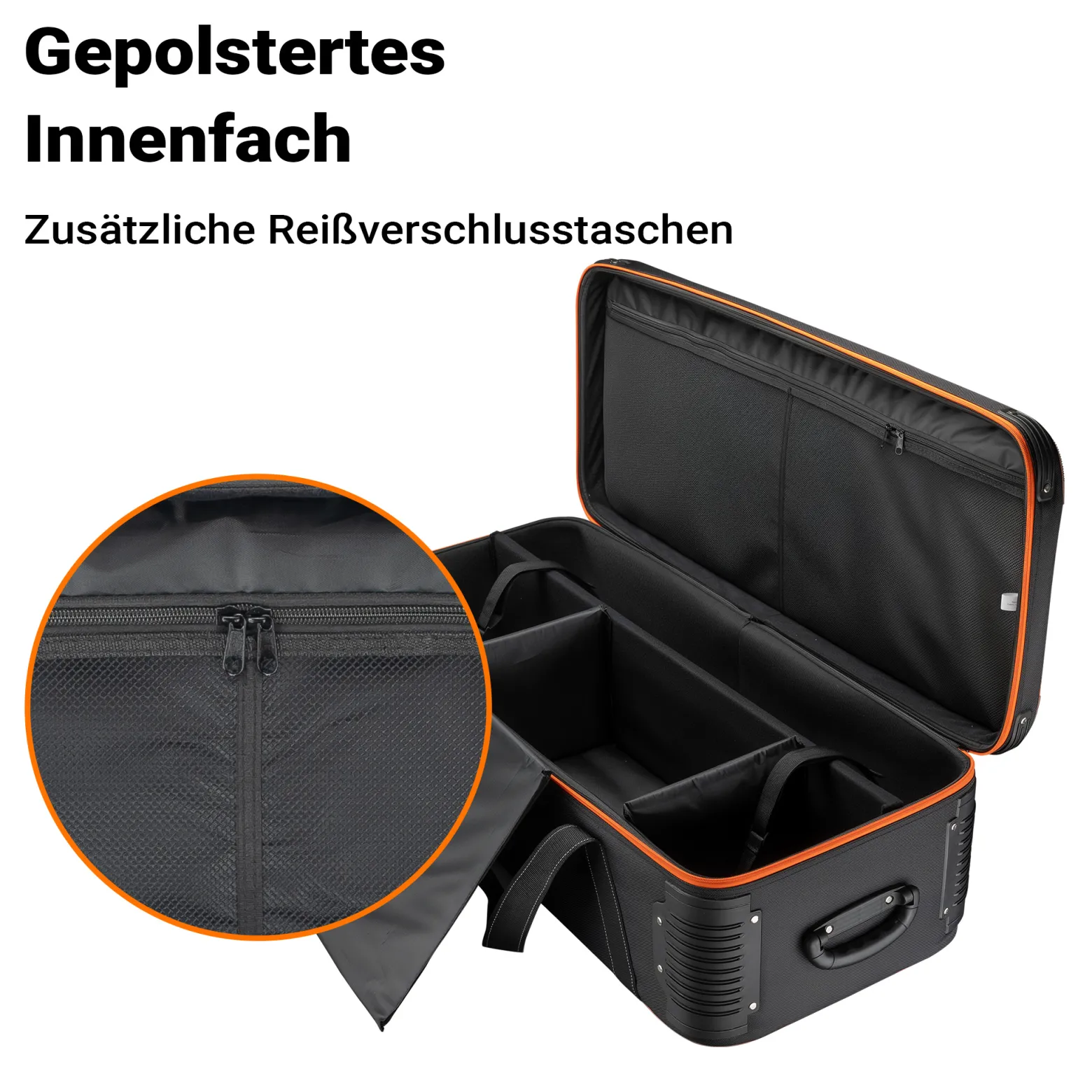 Walimex pro Trolley Studiotasche – Größe M – 960 x 510 x 290 mm – Großräumig & gepolstert – für Studioequipment, 2-in-1 Funktion mit kugelgelagerten Rollen – Stativtasch, Kameratasche