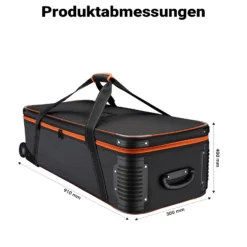 Walimex pro Trolley Studiotasche – Größe M – 960 x 510 x 290 mm – Großräumig & gepolstert – für Studioequipment, 2-in-1 Funktion mit kugelgelagerten Rollen – Stativtasch, Kameratasche
