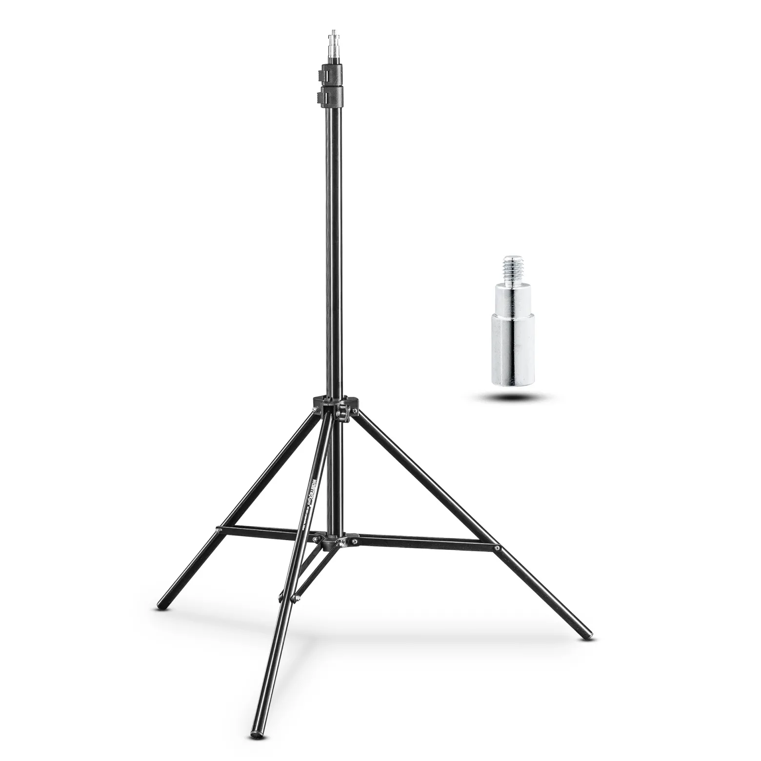Walimex pro WT-803 Lampenstativ höhenverstellbar bis 208 cm, Lichtstativ aus Aluminium mit Tasche + Adapter, Studiostativ max. Traglast 3,5 kg, Blitzstativ für Studio und Mobil
