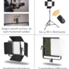 Walimex pro 2x LED Niova 100-F Pro 100 W Bi-Color Flächenleuchte mit 2x Lampenstativ, dimmbare Videoleuchte, Studioleuchte mit weichem Licht, Fotolicht mit Fernbedienung