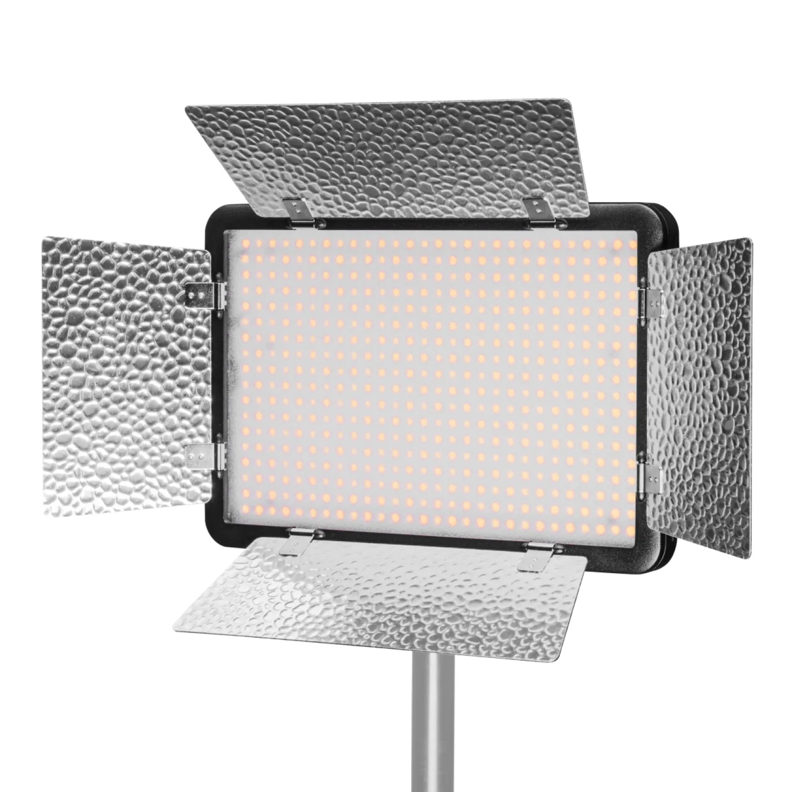 Walimex pro 2x LED 500 Versalight Bi Color Flächenleuchte inkl. 2x Lampenstativ, leistungsstarke Videoleuchte 32 W, Studioleuchte mit Fernbedienung, vollwertige Studio-Beleuchtung