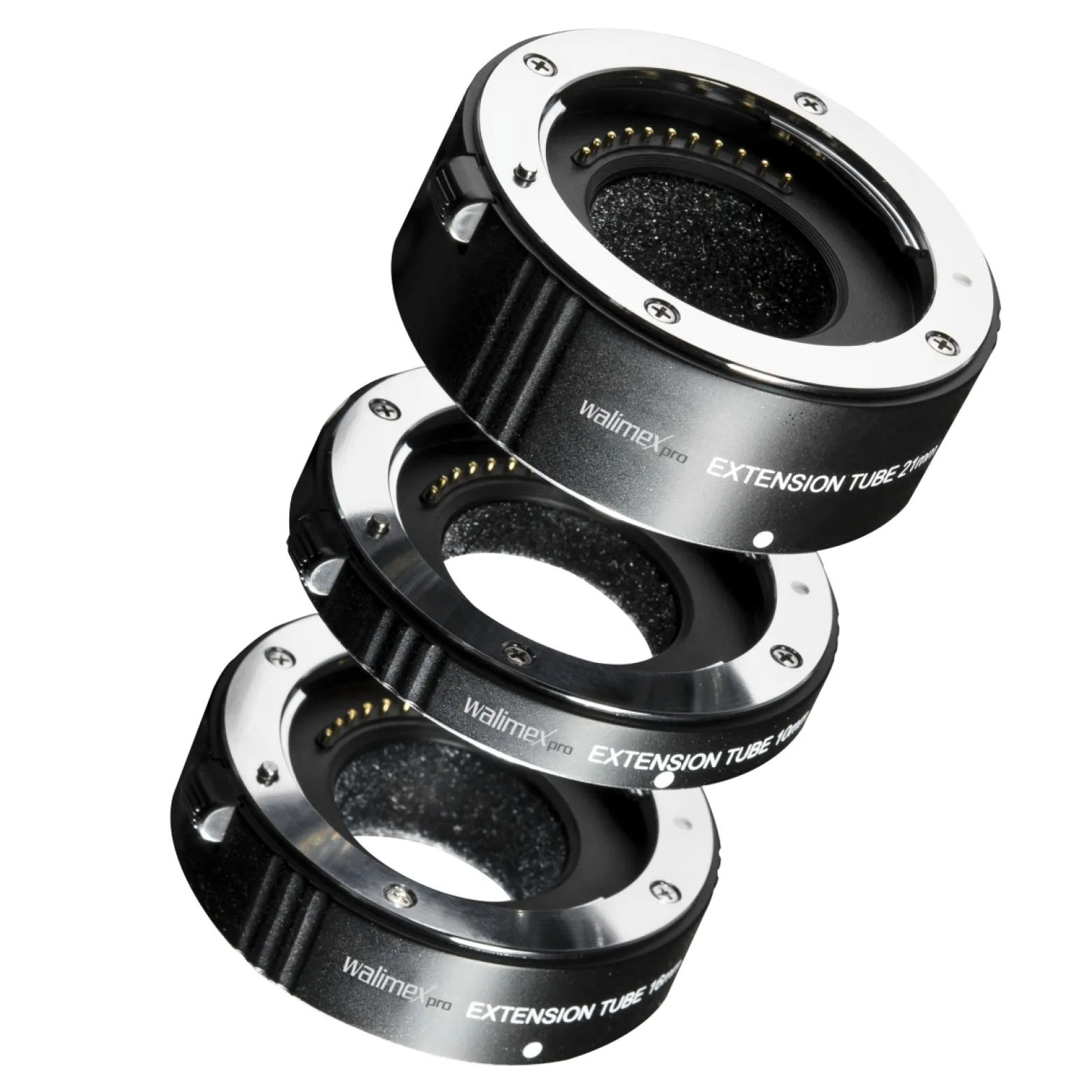 Walimex pro Zwischenringsatz Makro Ringe für Micro Four Thirds MFT, Zwischenringe 10, 16, 21 mm, für Kameraobjektiv, ideal für Makrofotografie