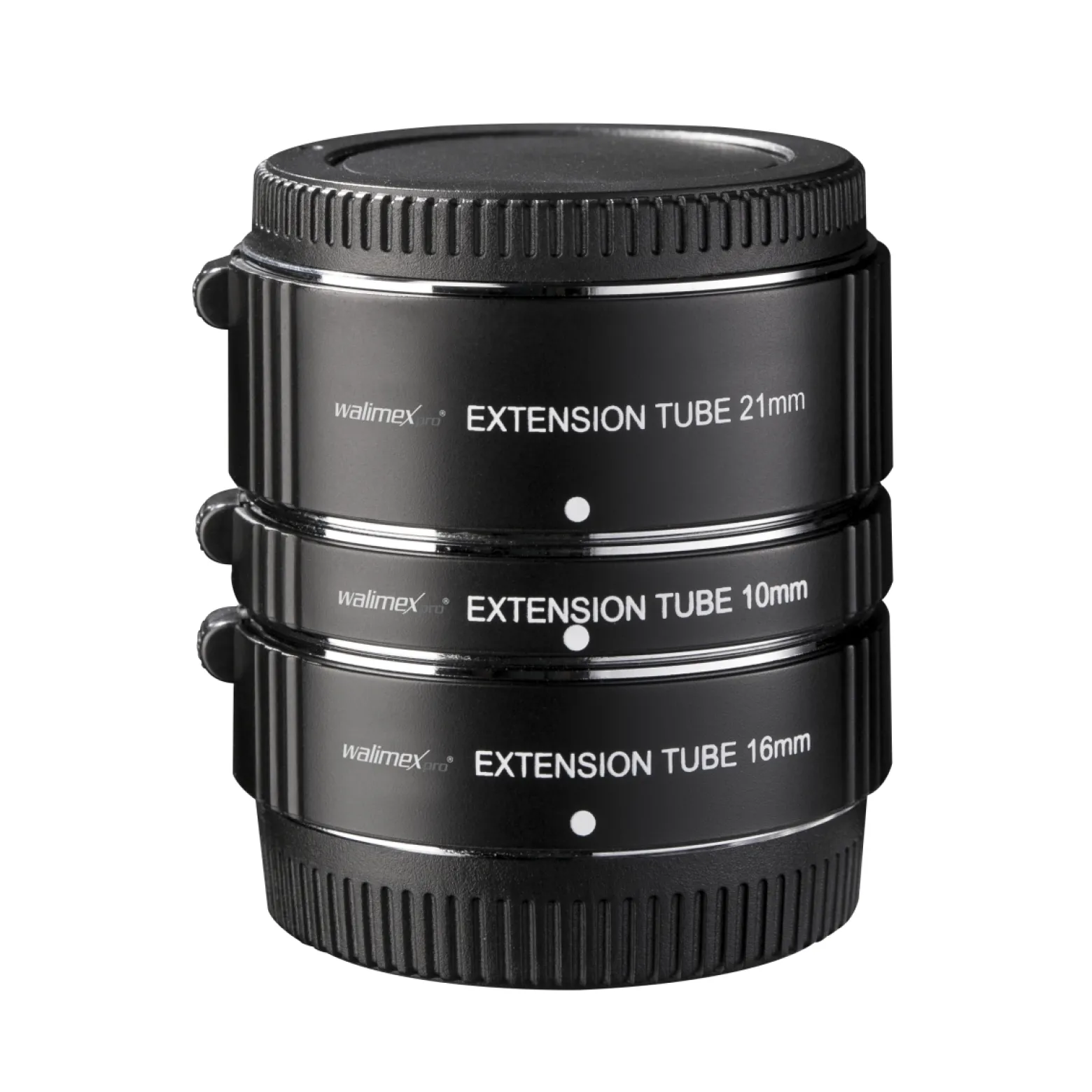 Walimex pro Zwischenringsatz Makro Ringe für Micro Four Thirds MFT, Zwischenringe 10, 16, 21 mm, für Kameraobjektiv, ideal für Makrofotografie