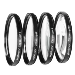 Walimex Set 4x Close up Makrolinsen/Nahlinsen - für 67 mm Gewinde - inkl. +1/+2/+4/+10 Dioptrien - Kamera Foto Zubehör für Makrofotografie Macro Shots Makro Objektiv