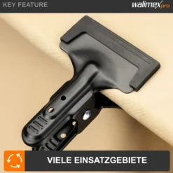 Walimex Studioclip 85 x 110 x 70 mm mit kräftiger Federzwinge, Studioklemme bis 45 mm Spannweite