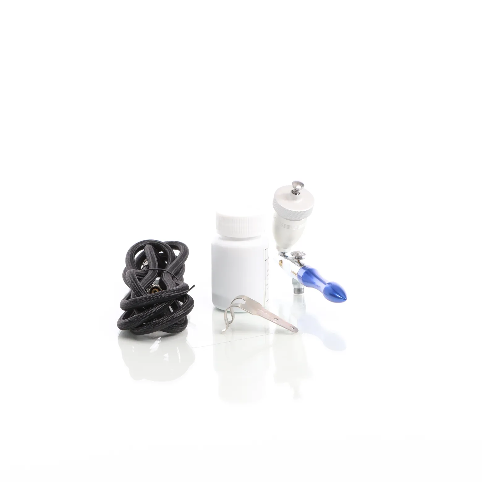 Wiltec Airbrush „Air Eraser“ Mini Sandstrahlpistole und Strahlmittel, 0,5 mm Düse, 15 ml Becher, Entfernung, Reinigung, Gravieren, Entrosten