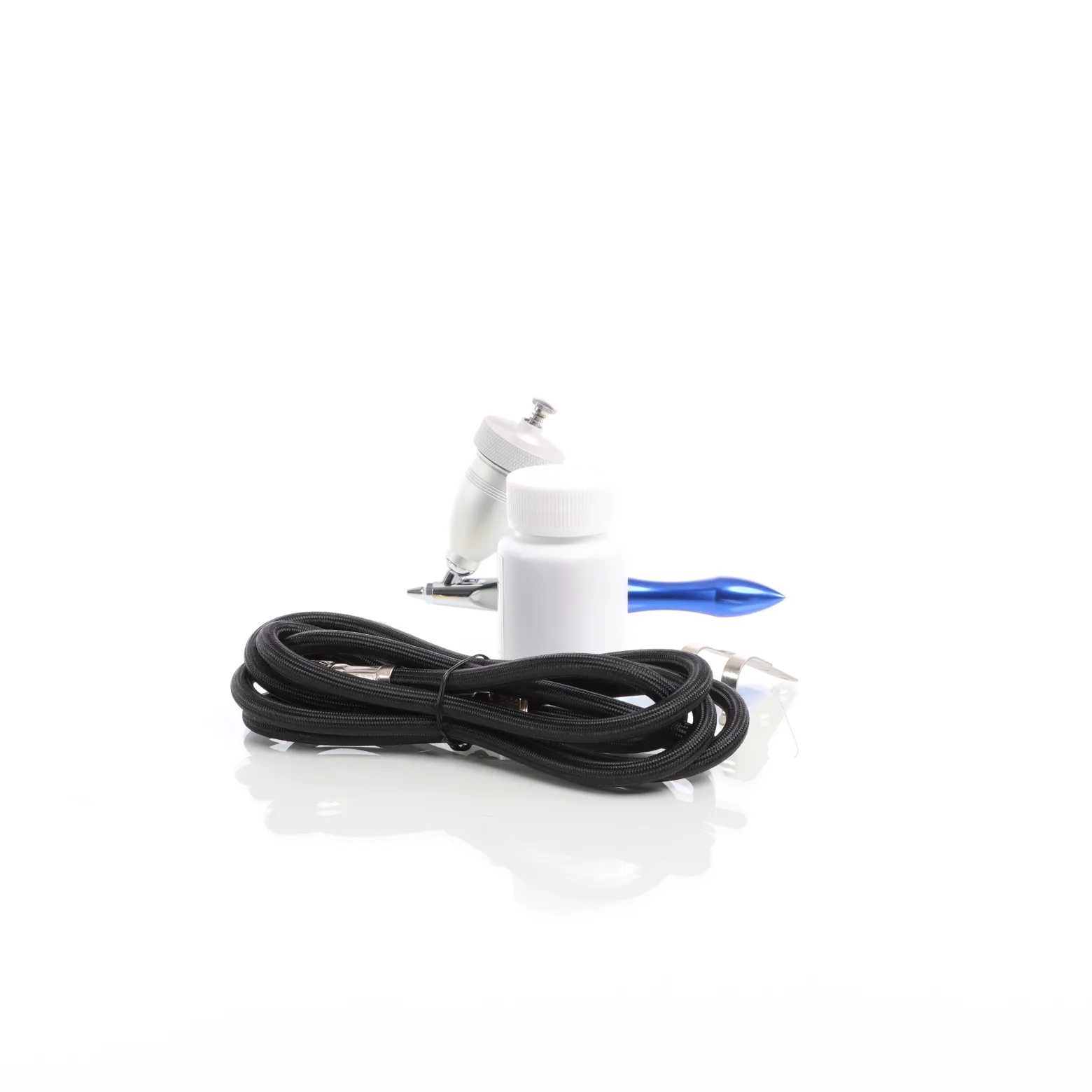 Wiltec Airbrush „Air Eraser“ Mini Sandstrahlpistole und Strahlmittel, 0,5 mm Düse, 15 ml Becher, Entfernung, Reinigung, Gravieren, Entrosten
