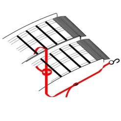Wiltec Auffahrrampe 3-fach klappbar 199cm 270kg für Motorrad ATV Quad, Aluminium Auffahrschiene faltbar, Verladerampe rutschsicher