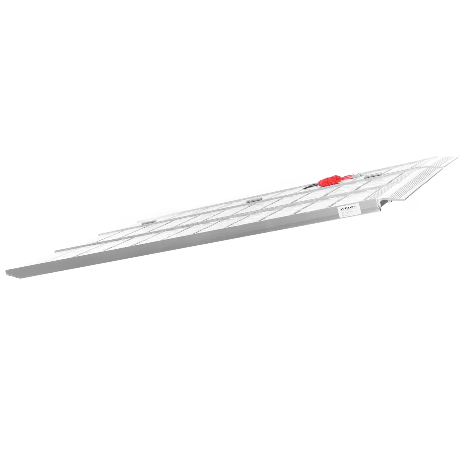 Wiltec Auffahrrampe 3-fach klappbar 215cm 340kg pro Element für Motorrad ATV Quad, Aluminium Auffahrschiene faltbar, Verladerampe rutschsicher