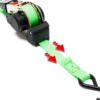 Wiltec Automatik Zurrgurt 320 daN Zuglast 1,8m x 25mm PES Spanngurt mit S-Haken selbstaufrollend, ideal für Autotransport