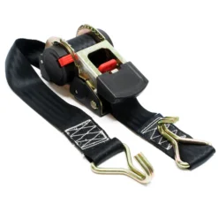 Wiltec Automatik Zurrgurt 750 daN Zuglast 3 m x 50mm PES Spanngurt mit S-Haken selbstaufrollend, ideal für Autotransport