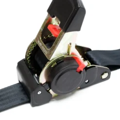 Wiltec Automatik Zurrgurt 4er Set 750 daN Zuglast 3 m x 50mm PES Spanngurt mit S-Haken selbstaufrollend, ideal für Autotransport