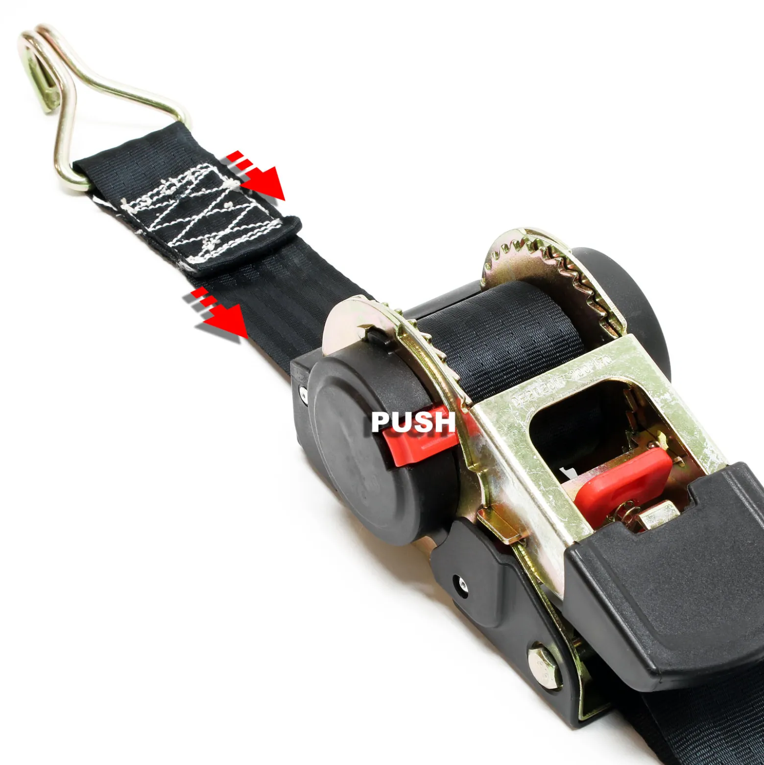 Wiltec Automatik Zurrgurt 4er Set 750 daN Zuglast 1,8m x 50mm PES Spanngurt mit Spitzhaken selbstaufrollend, ideal für Autotransport
