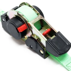 Wiltec Automatik Zurrgurt 4er Set 320 daN Zuglast 1,8m x 25mm PES Spanngurt mit S-Haken selbstaufrollend, ideal für Autotransport