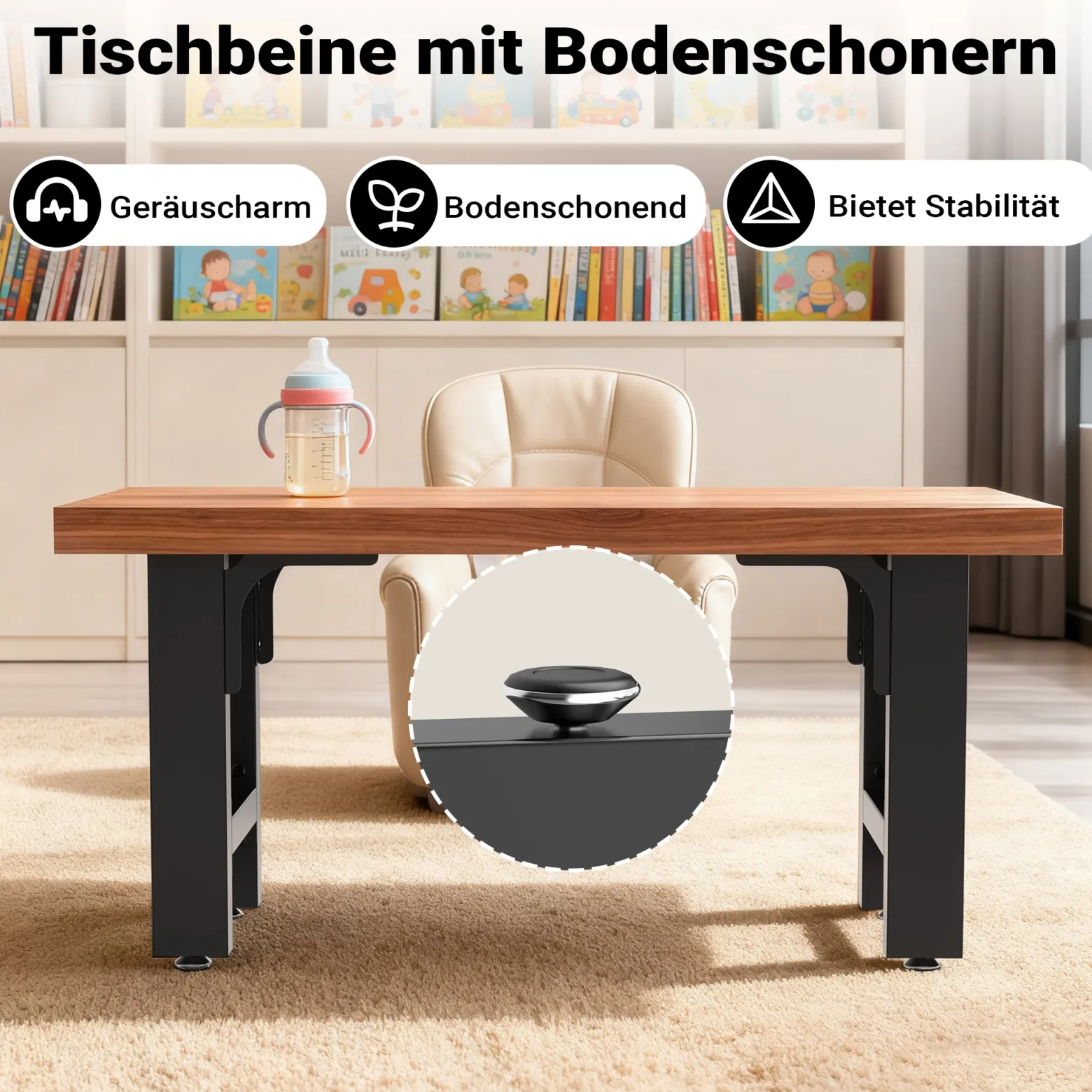 Wiltec Bankkufen aus Stahl 2er Set Vierkantrohren 30x43 cm schwarz pulverbeschichtet Bankgestell Bankbeine Tischbeine Tischgestell
