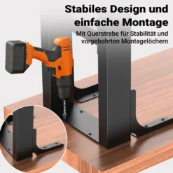 Wiltec Bankkufen aus Stahl 2er Set Vierkantrohren 40x43 cm schwarz pulverbeschichtet Bankgestell Bankbeine Tischbeine Tischgestell