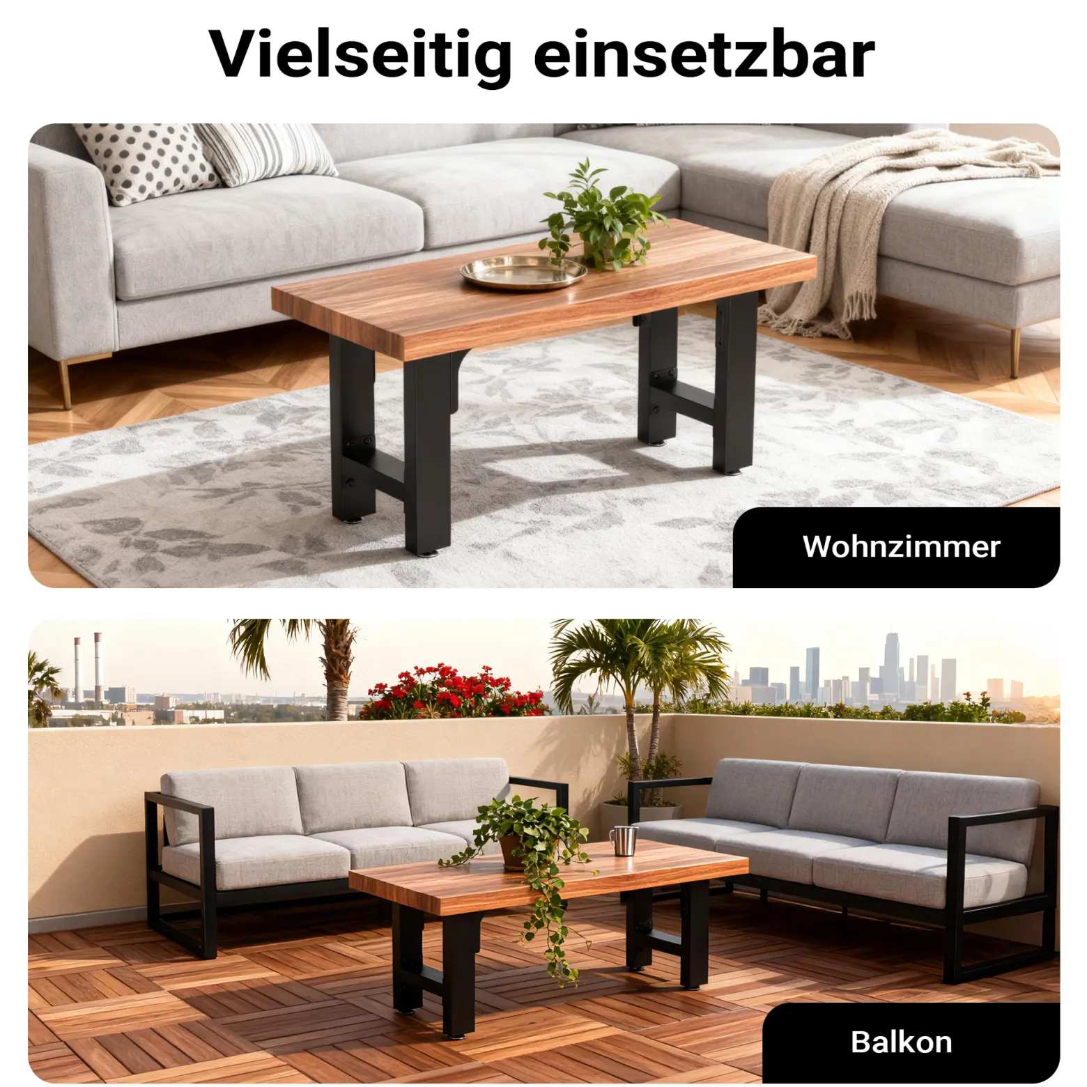 Wiltec Bankkufen aus Stahl 2er Set Vierkantrohren 40x43 cm schwarz pulverbeschichtet Bankgestell Bankbeine Tischbeine Tischgestell