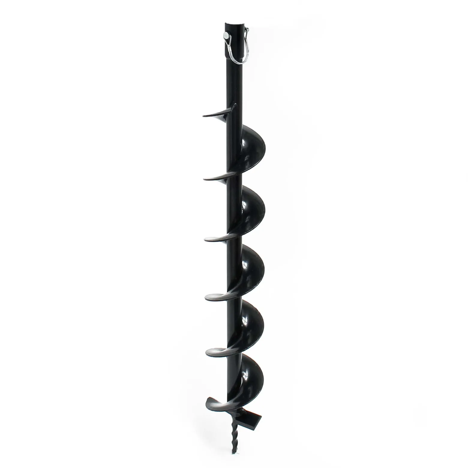 Wiltec Benzin Erdlochbohrer Set mit 150 mm Bohrer, 1,4 kW 1,9 PS 52ccm Pfahlbohrer Pflanzenbohrer