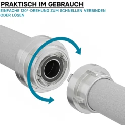 Wiltec Übergangsstück Storz Kupplung B 75 auf C 52 aus Aluminium Kupplungsreduzierung B/75 zu C/52