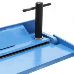 Wiltec Blechbiegemaschine 910 mm Arbeitsbreite, max. 135° Biegewinkel, Abkantbank zum Blech Abkanten aus Gusseisen in Blau und Grau