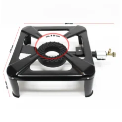Wiltec Campingkocher Set mit Gaskocher, Gasschlauch und Druckregler 50 mbar für Deutschland (Eingang Ø 1/14