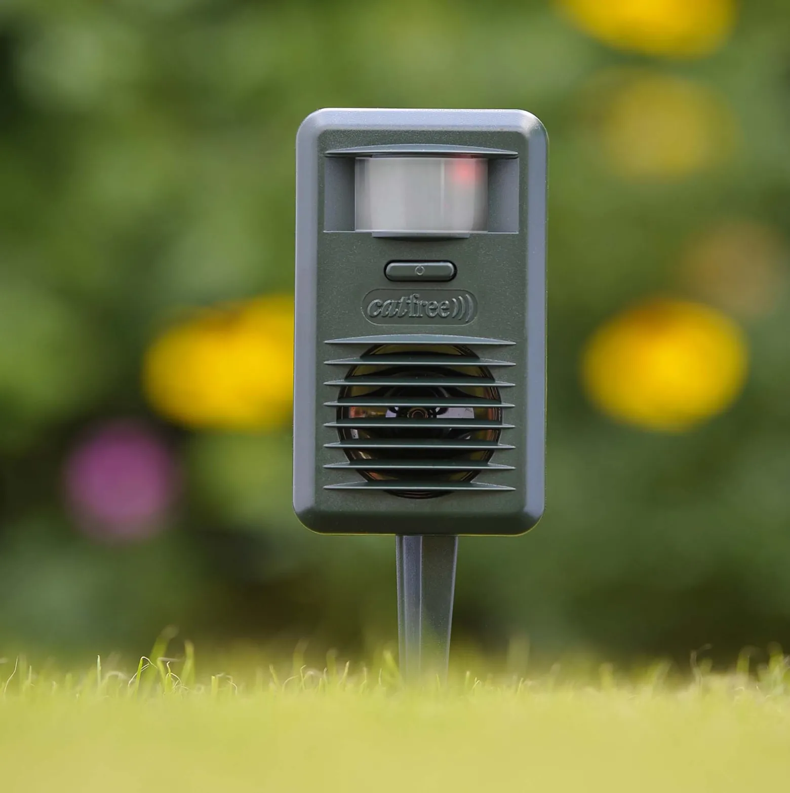 Wiltec Catfree Ultraschall Katzenschreck - für bis zu 88 m² Schutzbereich - mit 10 m Reichweite und bis zu 100° - Tierschreck Katzenabwehr im Garten ganzjährig einsetzbar