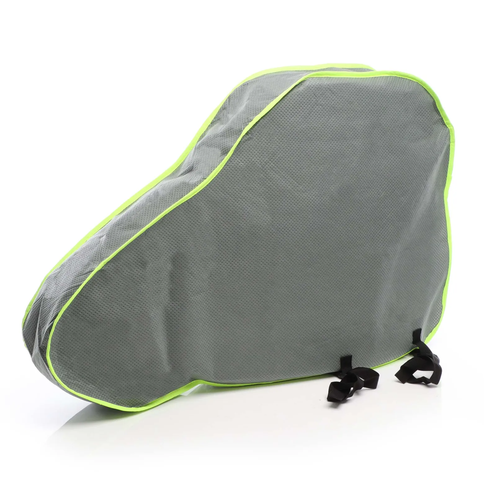 Wiltec Deichselabdeckung Grau 95x61x15cm Deichselhaube für Wohnwagen und Anhänger, UV-beständig, 2 Spanngurte mit Klickverschluss, Vliesmaterial