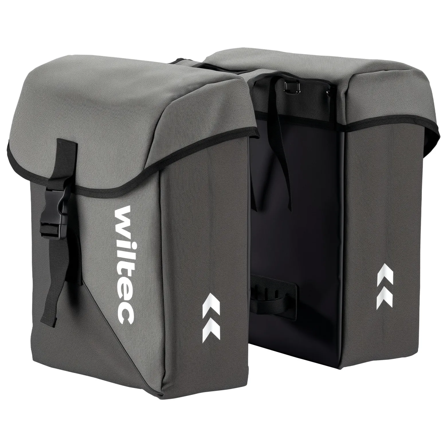 Wiltec Doppel Gepäckträgertasche, Fahrradtasche Gepäckträger 35 l Stauraum, wasserresistente Fahrrad Tasche, Gepäcktasche leichte Handhabung