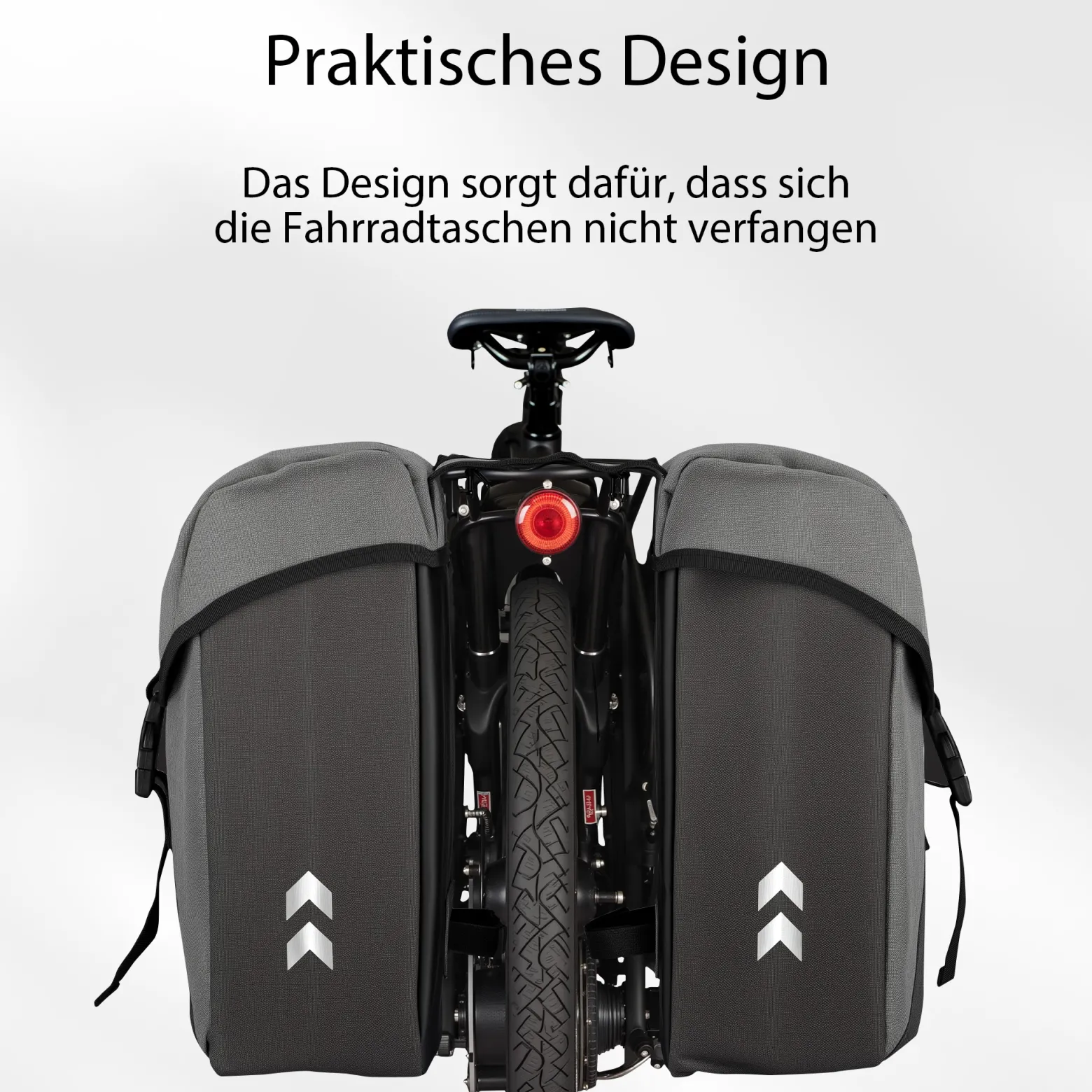 Wiltec Doppel Gepäckträgertasche, Fahrradtasche Gepäckträger 35 l Stauraum, wasserresistente Fahrrad Tasche, Gepäcktasche leichte Handhabung