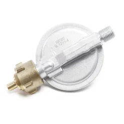 Wiltec Druckminderer auf 50 mbar, reguliert 1,5 kg/h, für Gaszylinder mit Eingang Ø 1/14" / 21,8 mm LH Gasdruckregler Druckregler Gasregler Gasdruckminderer