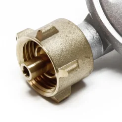 Wiltec Druckminderer auf 50 mbar mit 200 cm Propanschlauch für Gaszylinder mit Eingang Ø 1/14