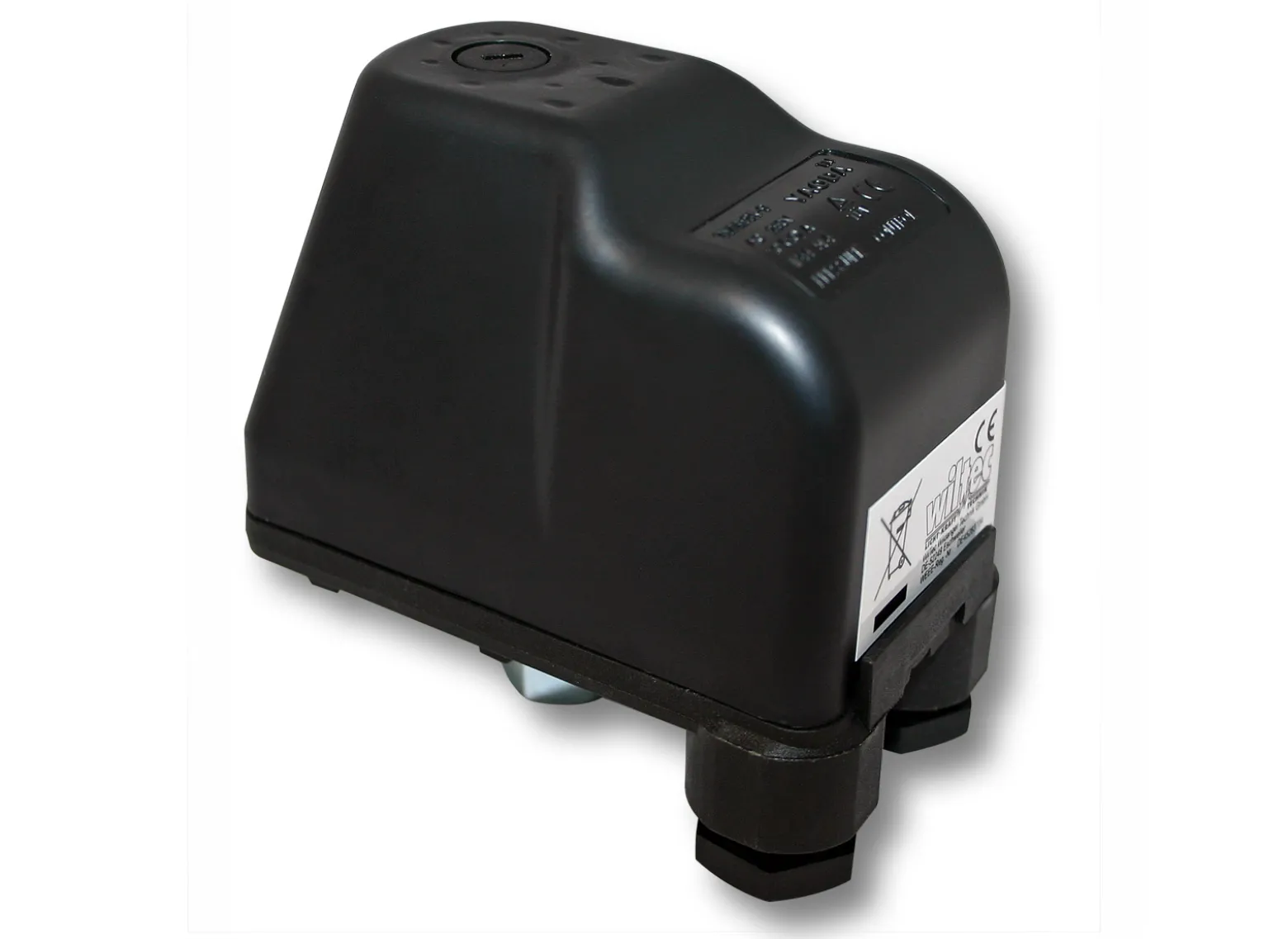 Wiltec Druckschalter SK-9 230V 1-phasig, Druckwächter mit Trockenlaufschutz für Hauswasserwerke und Pumpen, zuverlässige Pumpensteuerung