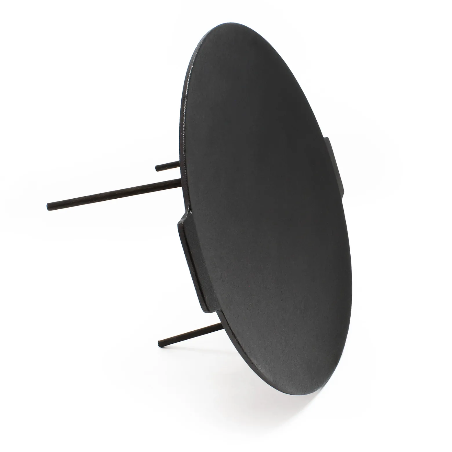 Wiltec Dutch Oven Grillplatte rund Ø44cm Höhe 23cm, Grillaufsatz mit 3 Beinen, Gusseisen mit Antihafteffekt