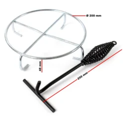 Wiltec Dutch Oven 8l mit Untersetzer und Deckelheber, Kochtopf aus Gusseisen für Lagerfeuer und Camping