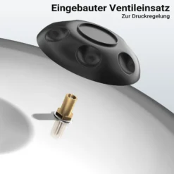 Wiltec Edelstahl Ausdehnungsgefäß 100 Liter, vertikaler Membrankessel für Hauswasserwerke und Druckerhöhungsanlagen mit EPDM Membran