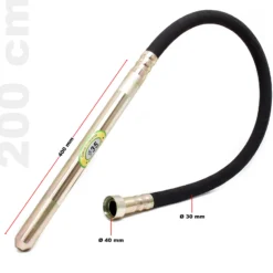 Wiltec Elektro Einhand Betonrüttler 800 W, Betonverdichter mit Ø 35 mm Rüttelflasche mit 200 cm Schlauchlänge, Flaschenrüttler mit flexibler Welle