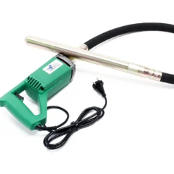 Wiltec Elektro Einhand Betonrüttler 800 W, Betonverdichter mit Ø 35 mm Rüttelflasche mit 200 cm Schlauchlänge, Flaschenrüttler mit flexibler Welle