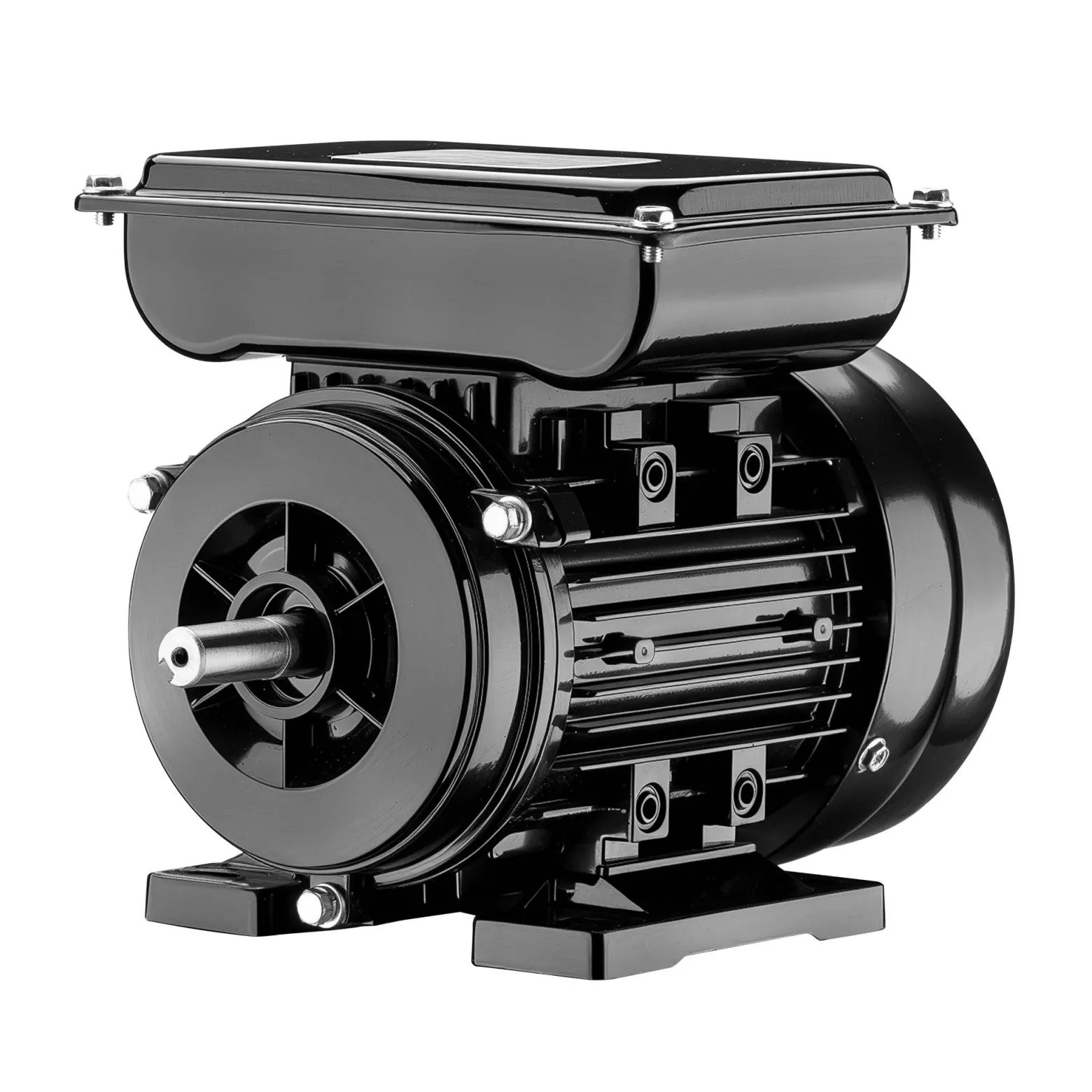 Wiltec Elektromotor 1-phasig, Elektro Motor 4-polig 0,75 kW, Einphasen Wechselstrommotor 1400 U/min, Induktionsmotor Aluminium, kompakter Motor