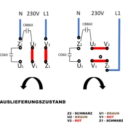 Wiltec Elektromotor 230 V 1,5 kW (2 PS) 1-phasig 2-polig E-Motor mit Anlaufkondensator 2850 U/min und Aluminiumwicklung