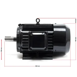 Wiltec Elektromotor 400 V 3 kW (4 PS) 3-phasig 2-polig E-Motor in Bauform B3 2830 U/min mit Aluminiumwicklung, Drehstrommotor