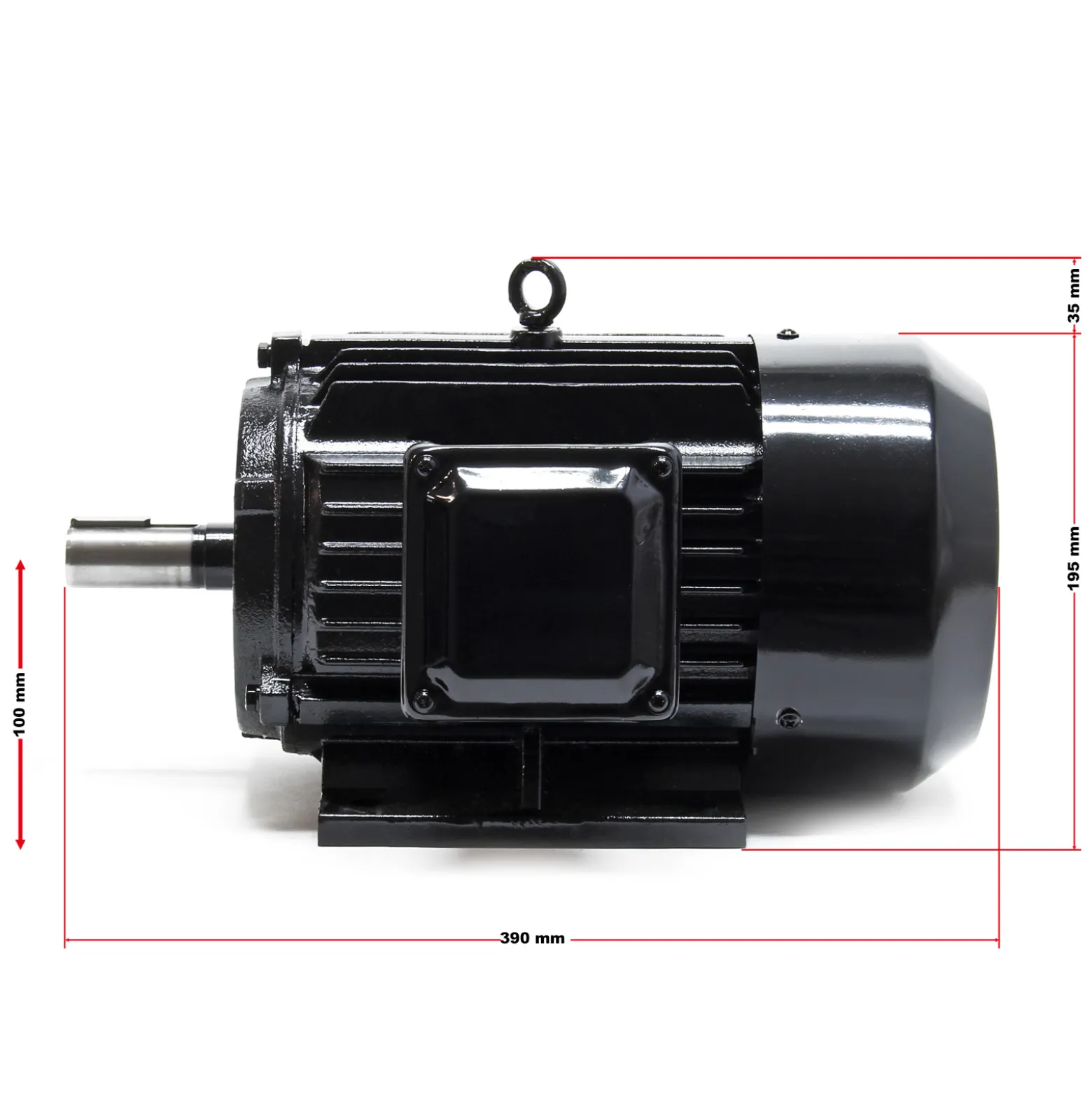 Wiltec Elektromotor 400 V 3 kW (4 PS) 3-phasig 2-polig E-Motor in Bauform B3 2830 U/min mit Aluminiumwicklung, Drehstrommotor