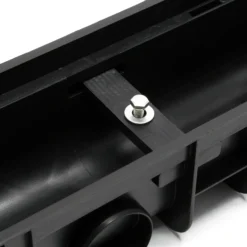 Wiltec Entwässerungsrinne 6x 1 m mit Abdeckrost aus Gusseisen – 25 t Traglast – Ablaufrinne für Abwasser und Regenwasser – Abwasserrinne