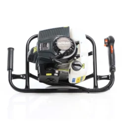 Wiltec Erdlochbohrer 2,2kW 3 PS 63 ccm Benzinmotor, Erdbohrer mit 2 Takt Motor, Pfahlbohrer Motorerdbohrer für saubere Bohrungen