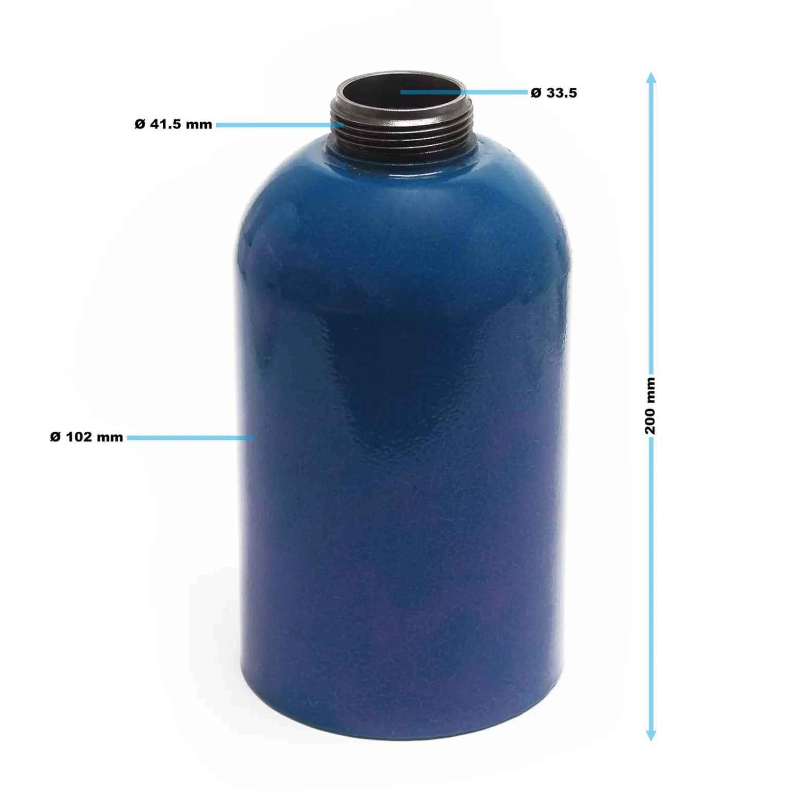 Wiltec Ersatz Druckbecher mit 1100 ml Kapazität und Gewinde-Ø 41,5 mm für Druckbecherpistole Hohlraumpistole Unterbodenschutz-Spritzpistole zur Hohlraumversiegelung