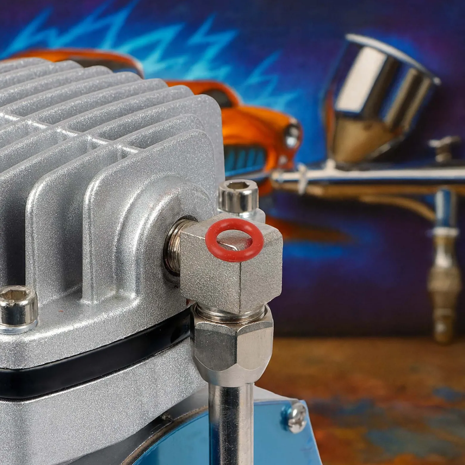 Wiltec Ersatzteil für Airbrush Kompressor AS186 / AS189 / AS196 / AS196A – O-Ring Steigrohrverschraubung – Ersatz für Airbrushkompressor, Zubehör für Air Brush