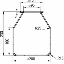 Wiltec Ersatzteil für Membrankessel 20-24 l Membran aus Naturkautschuk, Druckausgleichsgefäß für Hauswasserwerk mit Druckkessel
